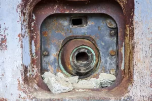 Ligne Maginot - LAVOIR - (Ouvrage d'artillerie) - Bloc 1
Embrasure de canon-mortier de 75 mle 31