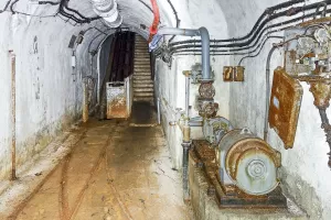 Ligne Maginot - LAVOIR - (Ouvrage d'artillerie) - Entrée munitions
Pied du plan incliné et pompe à eau