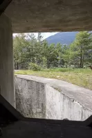 Ligne Maginot - SAINT ANTOINE - (Ouvrage d'artillerie) - Bloc 1
Etage supérieur
Vue depuis le créneau FM de défense rapprochée