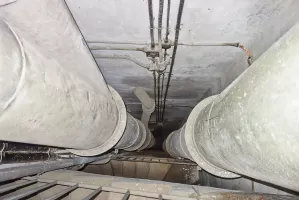 Ligne Maginot - SAINT ANTOINE - (Ouvrage d'artillerie) - Bloc 1
Gaines d'aération dans la cage d'escalier