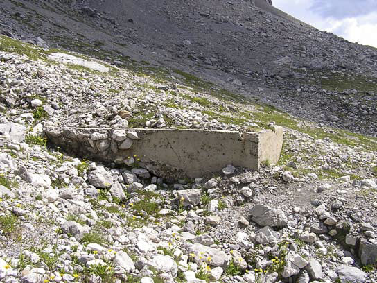Ligne Maginot - LA ROUE - (Ouvrage d'infanterie) - Le bassin de la source d'eau alimentant l'ouvrage, situé au bord du chemin d'accès  - ZEIG Marc