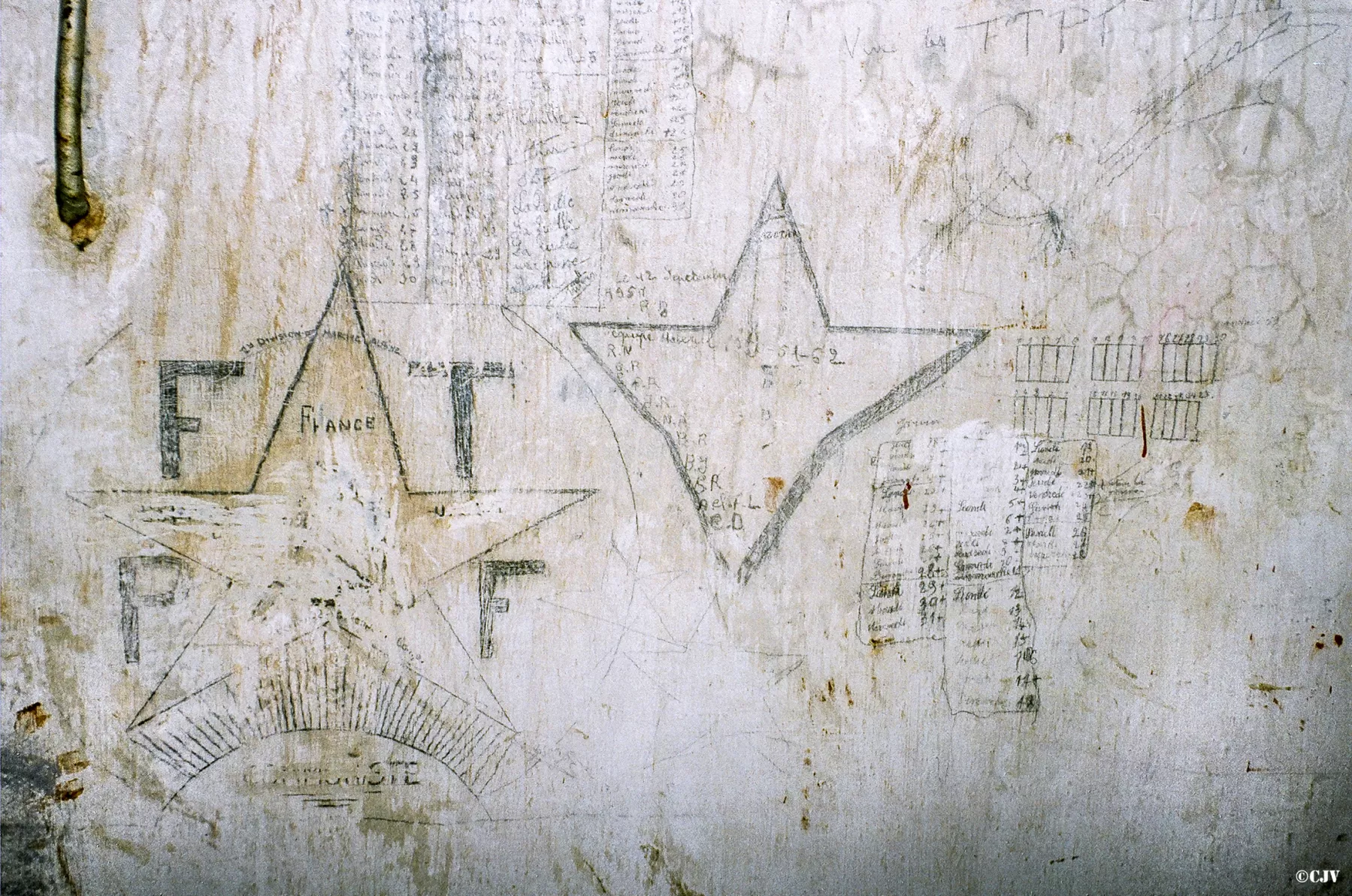 Ligne Maginot - LAVOIR - (Ouvrage d'artillerie) - Bloc 3
Graffitis des FTP (Francs Tireurs Partisan) - Lia VERMEULEN