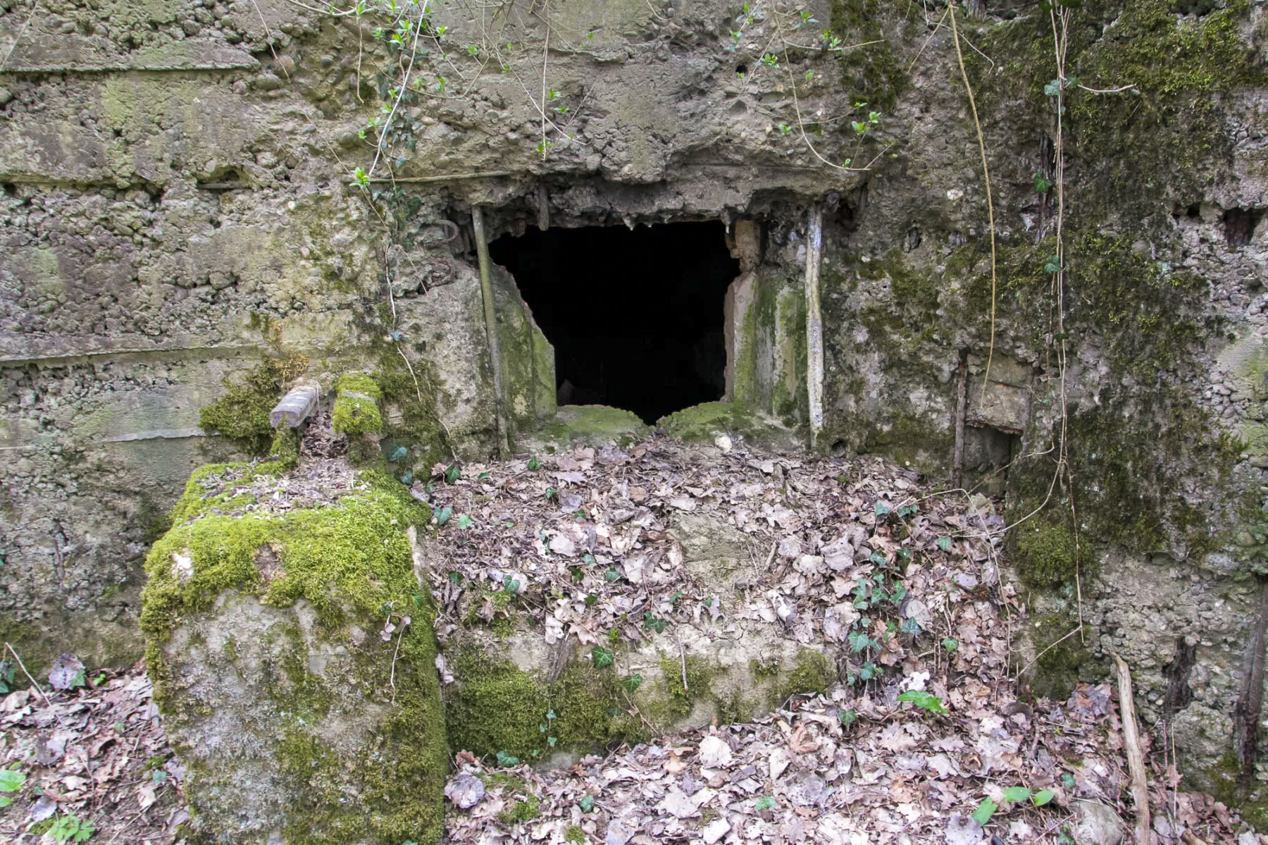 Ligne Maginot - MO-89C - BORNUNGSHOFF 4 - (Blockhaus pour arme infanterie) - Le créneau, comme l'ensemble du bloc, non terminé. - Michel Teiten