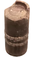 Ligne Maginot - Munitions de 47 mm utilisées dans la fortification - Boulet d’exercice en fonte Mle 1937 avec un intéressant vestige d’un spécimen tiré et retrouvé à proximité du Bois - Karre