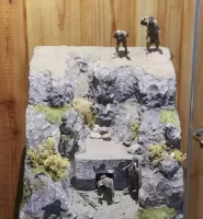 Ligne Maginot - CHENAILLET - (Ouvrage d'infanterie) - Représentation de la reddition de 1940. Exposition sur le Chaberton et la fortification à Clavières. Publication sur Wikimaginot autorisée par Monsieur Roberto Guasco