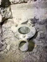 Ligne Maginot - COL DE GRANON - (Ouvrage d'infanterie) - Le bloc 3 
Evacuation des douilles du jumelage de mitrailleuses