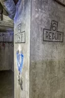 Ligne Maginot - SAINT OURS HAUT (SOH) - (Ouvrage d'artillerie) - Bloc 1
Etage inférieur. 
Réduit et local TSF