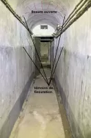 Ligne Maginot - SAINT OURS HAUT (SOH) - (Ouvrage d'artillerie) - Bloc 4
Zone de fissuration ouverte en pied de bloc, dû au basculement de terrain