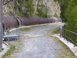 Ligne Maginot - ROCHE LA CROIX (RLC) - (Ouvrage d'artillerie) - Tunnel pare-avalanche
Suite aux travaux pendant les mois de juillet et d'aout 2020, nouvelle vue du tunnel pare-avalanche et de la voie d'accès à l'ouvrage.