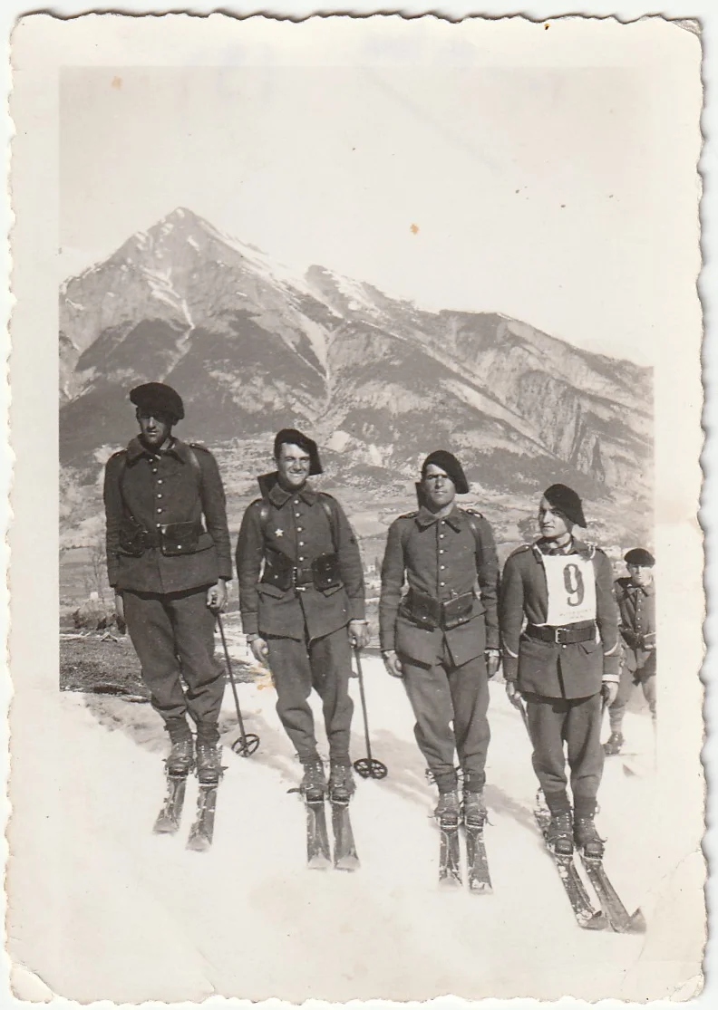 Ligne Maginot - 73° Bataillon Alpin de Forteresse (73° BAF) - La SES du 73° BAF 
Championnat de ski militaire en février 1939