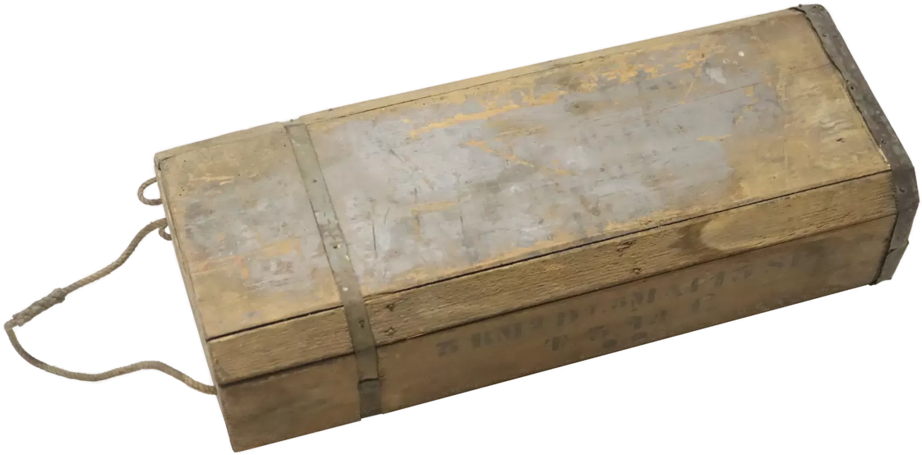 Ligne Maginot - Munitions de 47 mm utilisées dans la fortification - Caisse bois pour 6 cartouches de 47mm à obus de rupture Mle 1892 & 1892G 