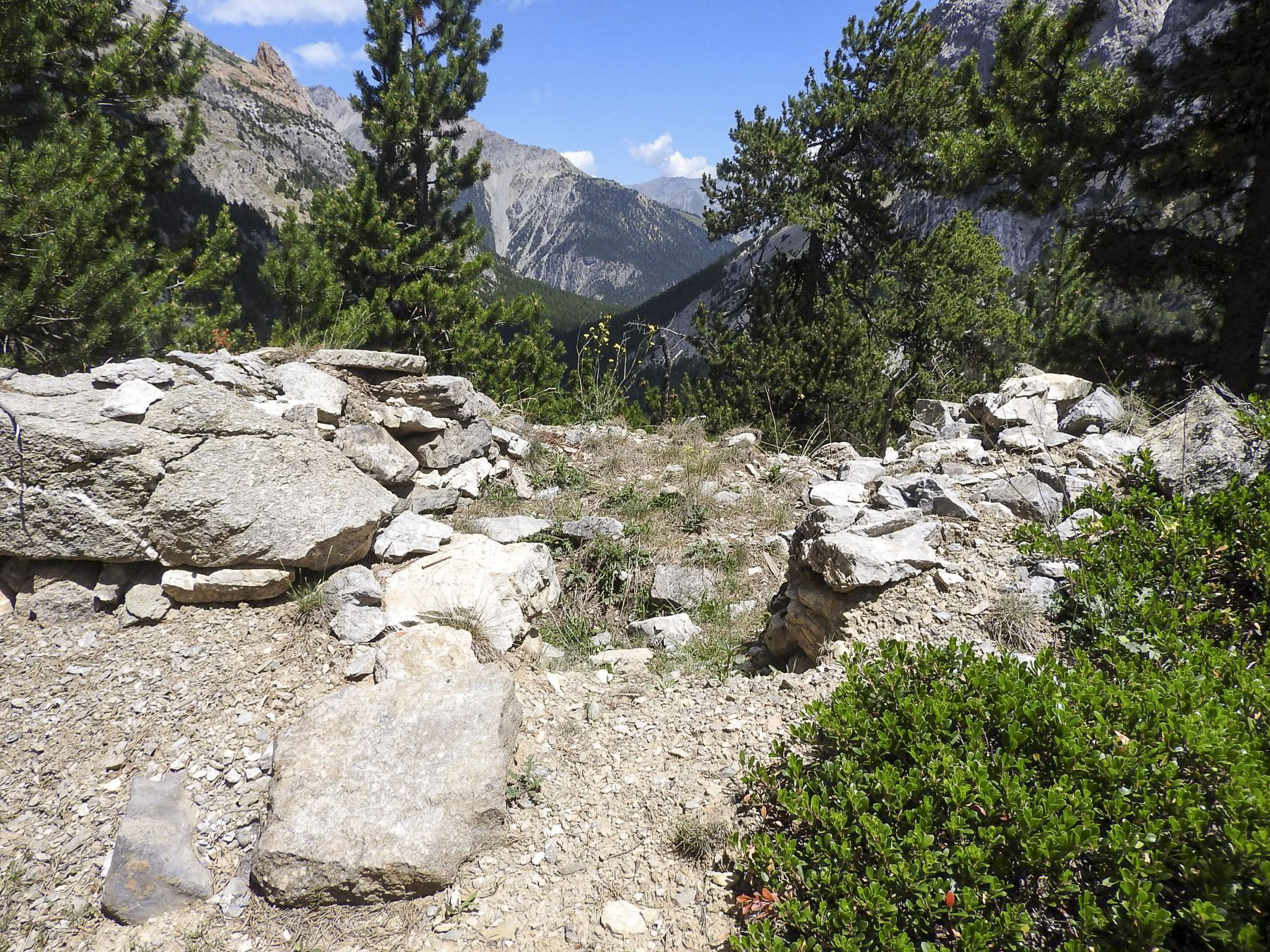 Ligne Maginot - COL DE L'ECHELLE 1 - (Blockhaus pour arme infanterie) - Un encuvement en pierre sur le plateau rocheux ; observatoire ? - STENGER Mathieu