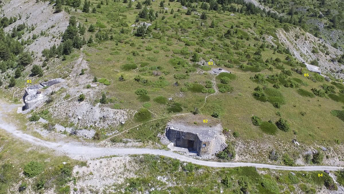 Ligne Maginot - SAINT OURS HAUT (SOH) - (Ouvrage d'artillerie) - Vue d'ensemble de l'ouvrage - JOLAS, Jean-Michel