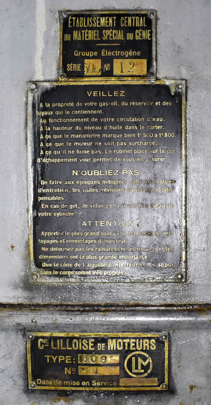 Ligne Maginot - ROCHE LA CROIX (RLC) - (Ouvrage d'artillerie) - Plaque du Génie pour  le groupe électrogène - Daniel Froehly