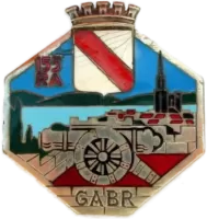 Ligne Maginot - 155° Régiment d'Artillerie de Position (RAP)- GABR -  L'insigne des 1° et 6° groupes du 155° RAP formant le Groupement d'Artillerie du Bas Rhin (GABR)