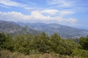 Ligne Maginot - MONT GROS DE ROQUEBRUNE - (Observatoire d'artillerie) - Vue vers Sainte-Agnes et l'Italie 
Le secteur couvert par l'observatoire