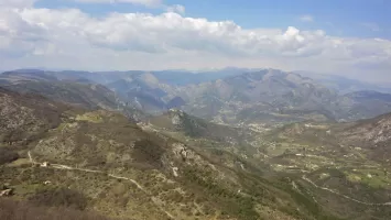 Ligne Maginot - TETE DU LOUP - (Position d'artillerie préparée) - Vue sur le Col de Ségra