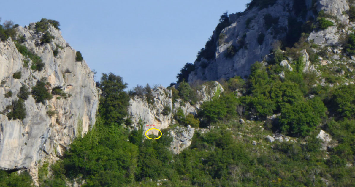 Ligne Maginot - LA PENA (PE) - (Ouvrage d'infanterie) - Situation du créneau de mitrailleuse du bloc 3 - Ellena-Cuny