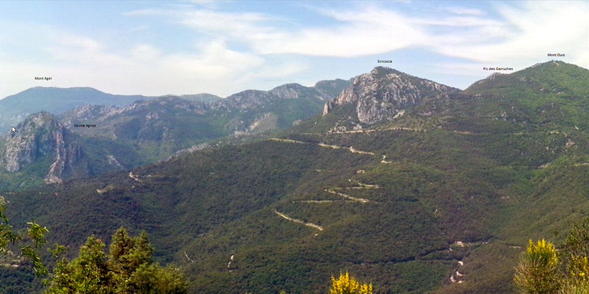 Ligne Maginot - LA PENA (PE) - (Ouvrage d'infanterie) - Panoramique pris depuis le casernement de La Pena - Ellena-Cuny