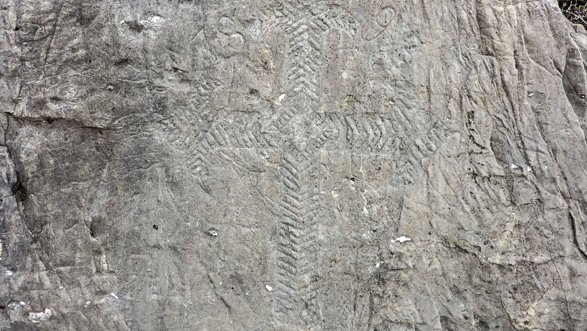 Ligne Maginot - MONT OURS (QUARTIER CASTILLON - 76° BAF) - (PC de Quartier) - Gravures dans la carrière - ELLENA-CUNY