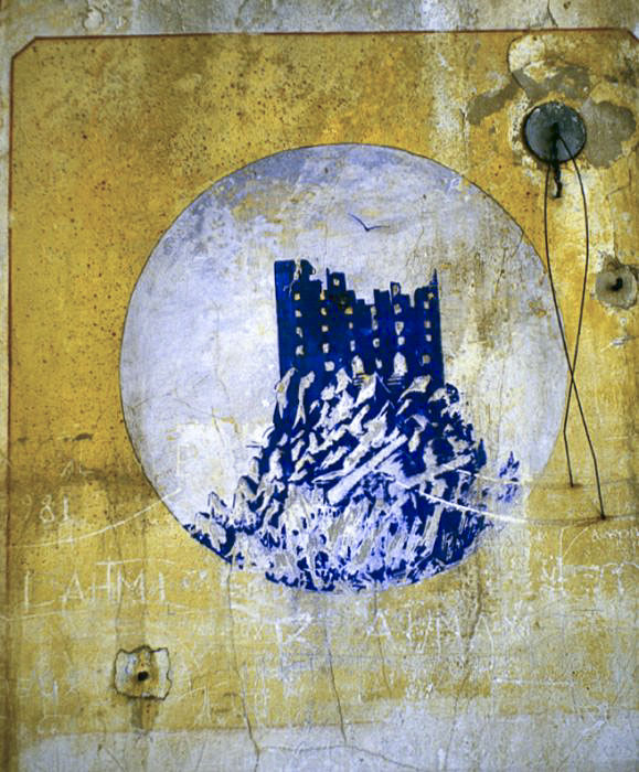 Ligne Maginot - TETE DE CHIEN - (Casernement) - Peinture murale dans le bâtiment G 
Castillon  ou Castes Ruines ? - LOVINY Alain