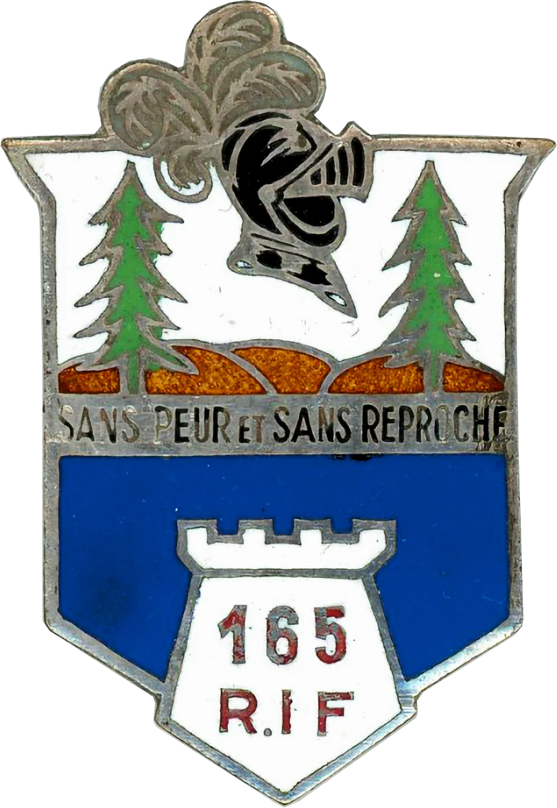 Ligne Maginot - Insigne du 165° RIF - 