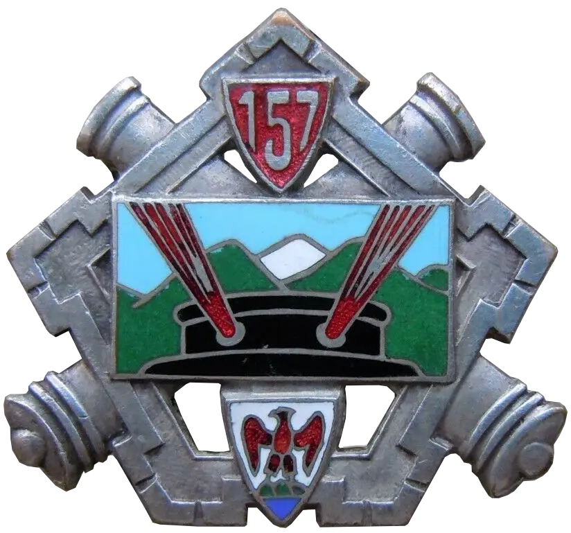 Ligne Maginot - Insigne du 157° Régiment d'Artillerie de Position - 