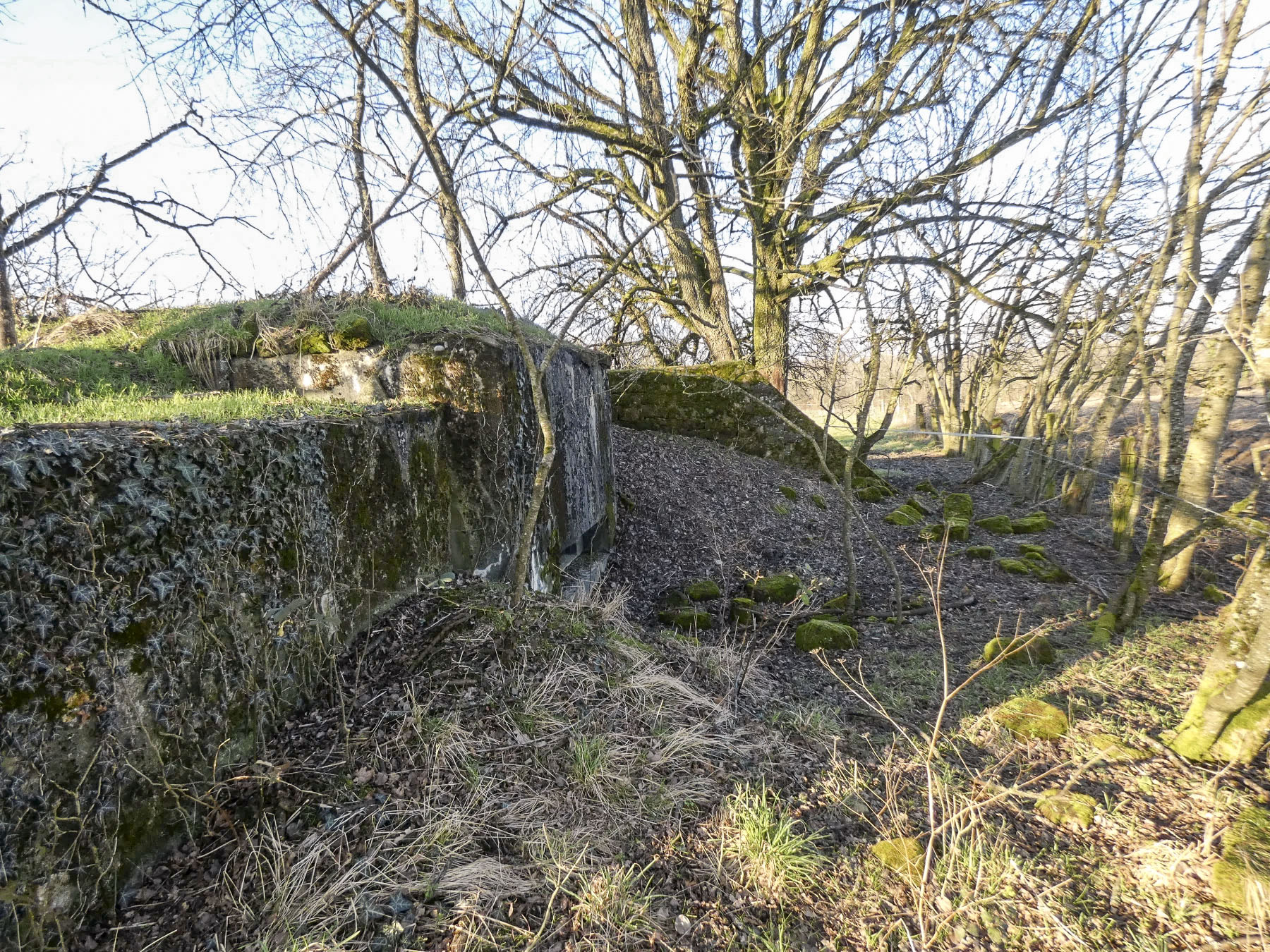Ligne Maginot - LEGERET NORD 3 - C5-B - (Blockhaus pour canon) - La façade de flanquement vers la droite pour mitrailleuse. - STENGER Mathieu
