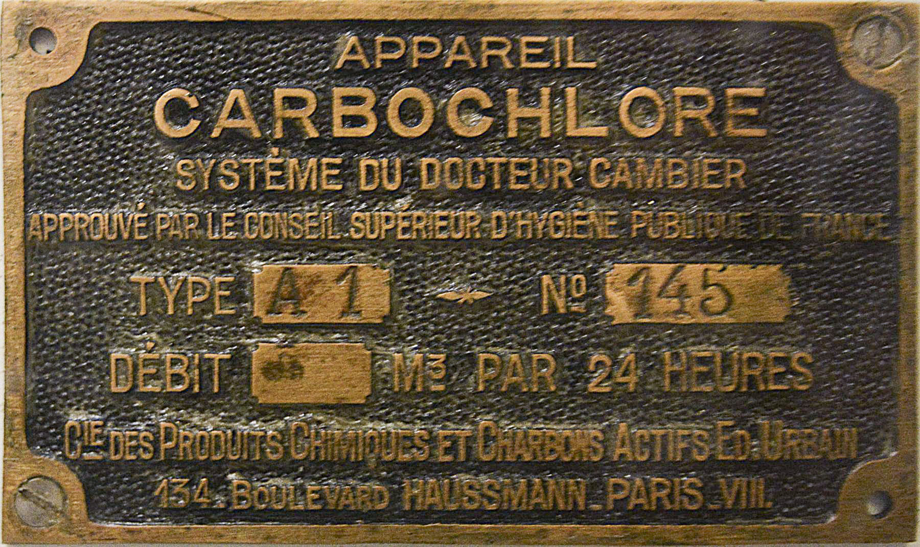 Appareil Carbochlore A1