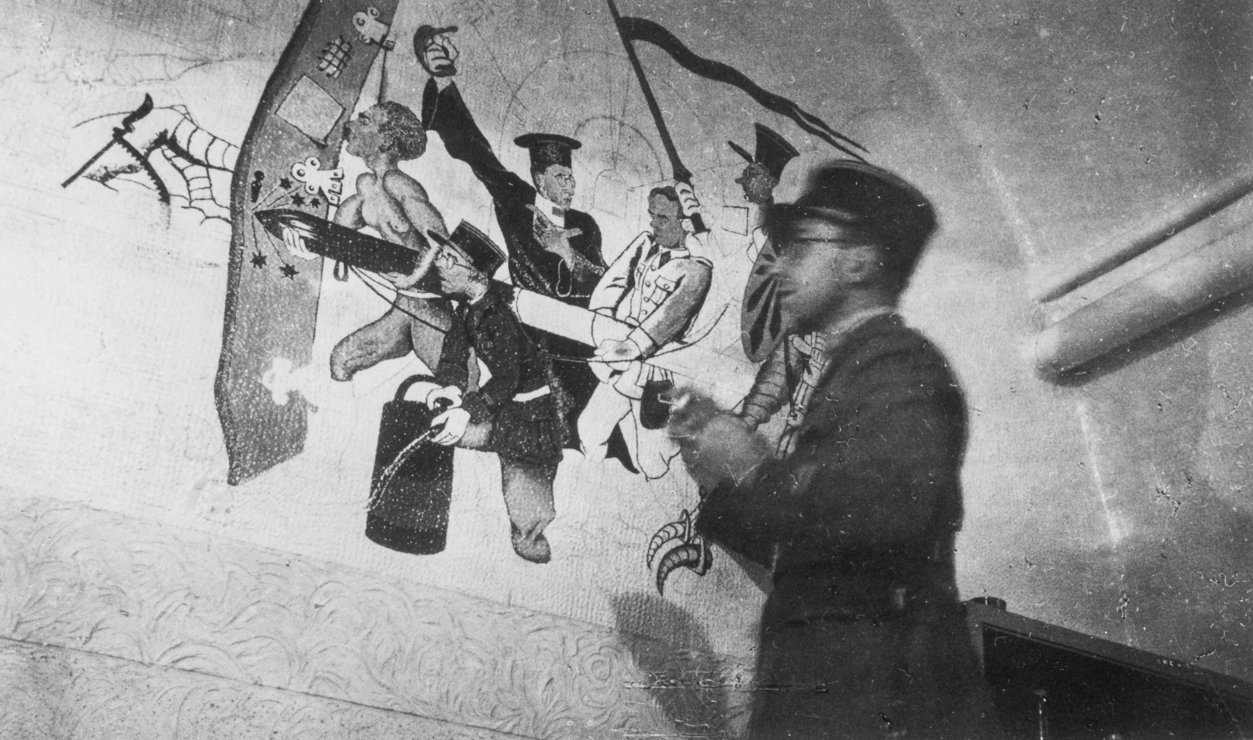 Ligne Maginot - BOUSSE - A24 - (Ouvrage d'infanterie) - La peinture murale de la popote, décembre 1939
Le Lt Gendre, peintre - Inconnu